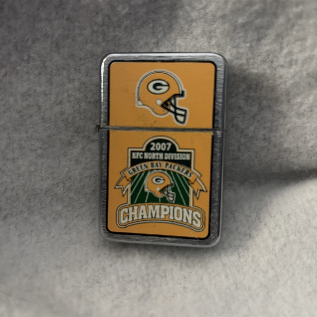 Zippo Lighter Nfl Green Bay Packers 2007 Nfc North Division Champions Used