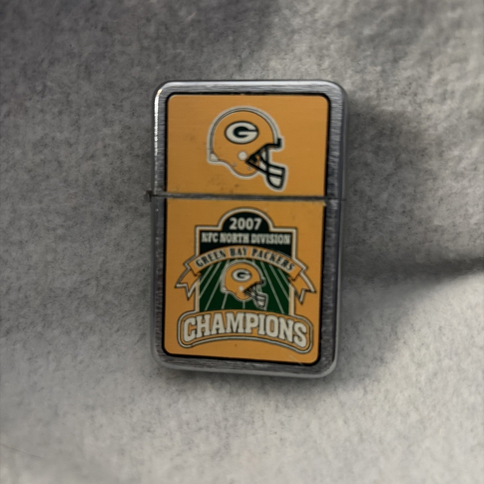 Zippo Lighter Nfl Green Bay Packers 2007 Nfc North Division Champions Used