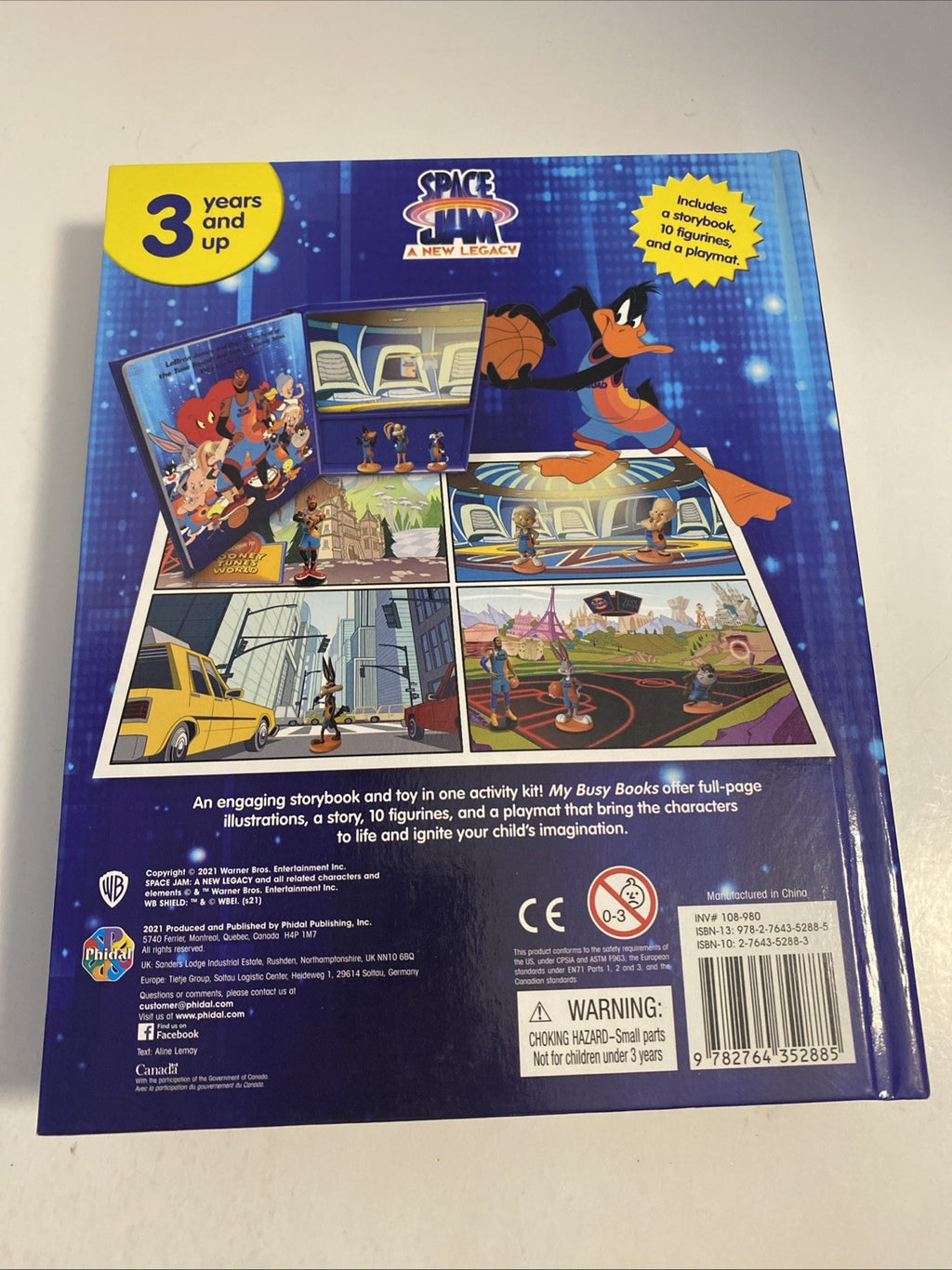 SPACE JAM A NEW LEGACY MY BUSY BOOKS WITH 10 FIGURINES, PLAYMAT LEBRON JAMES NBA