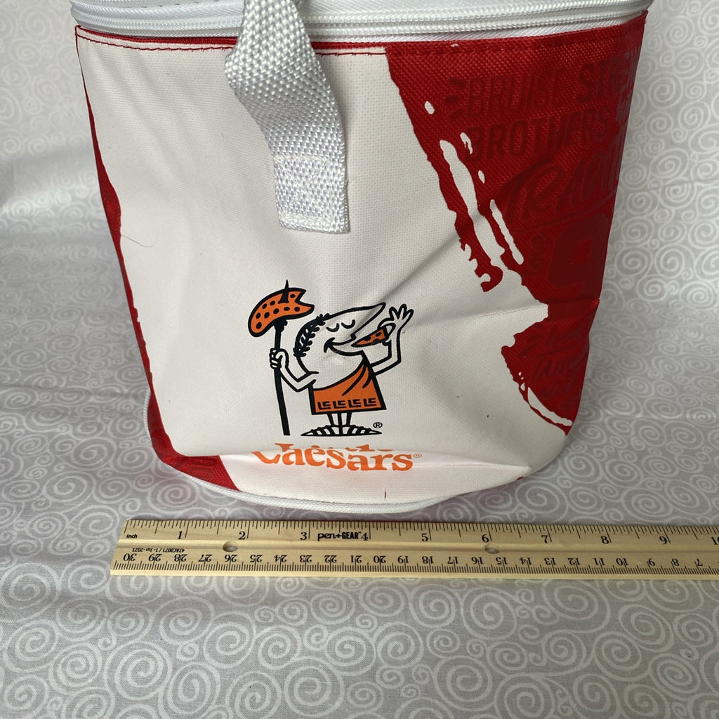 HOCKEYTOWN LITTLE CAESARS DETROIT RED WINGS INSULATED COOLER CARRY BAG ZIPPERED