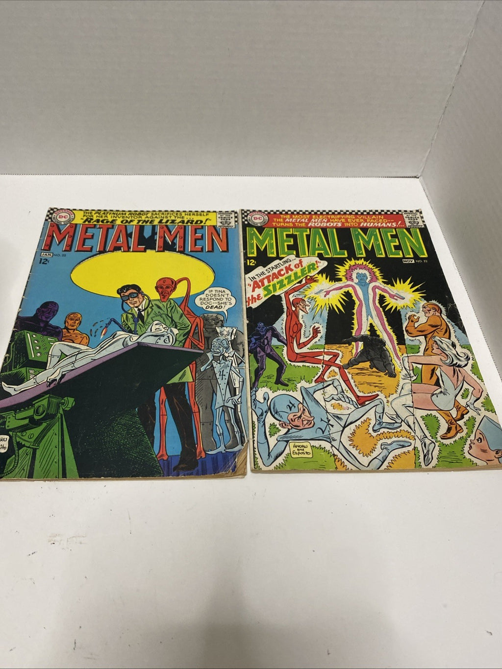 METAL MEN #22 & 23 1967 "RAGE of the LIZARD!" And “Attack Of The Sizzler”