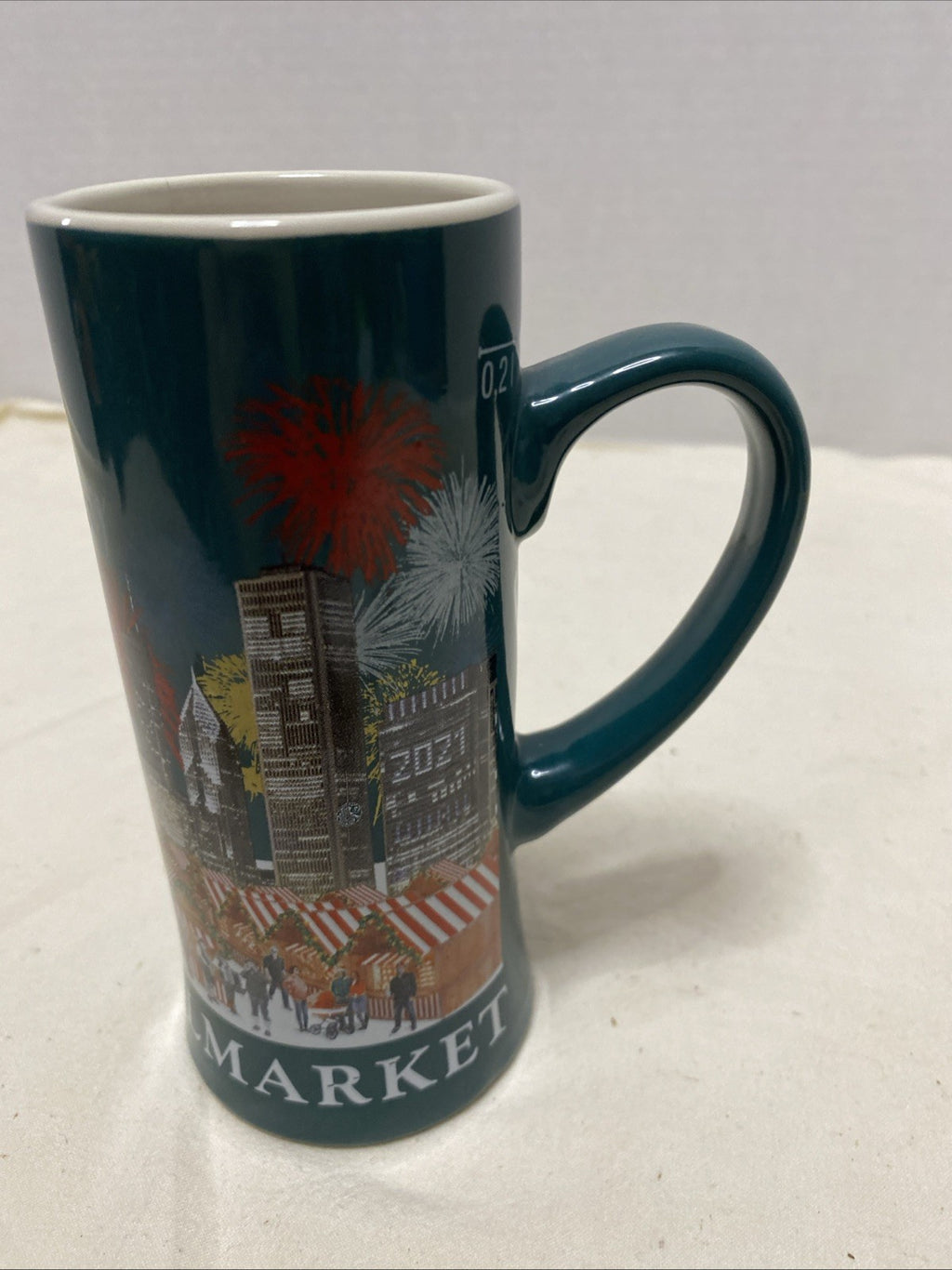 2021 CHICAGO CHRISTKINDLMARKET 25th ANNIVERSARY TALL FLUTE MUG CHRISTMAS MARKET