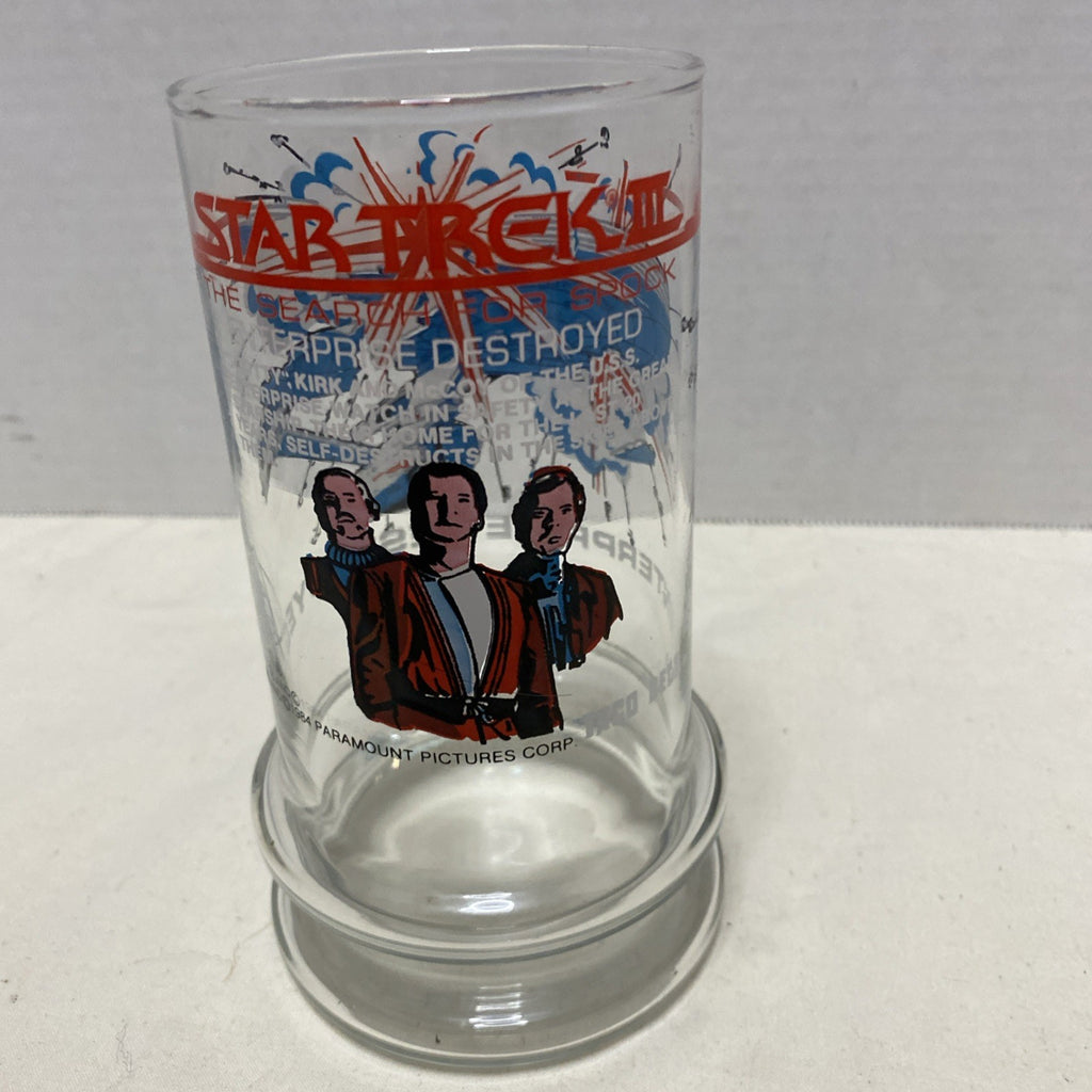 1984 Star Trek Search For Spock Taco Bell Enterprise Destroyed Collector Glass