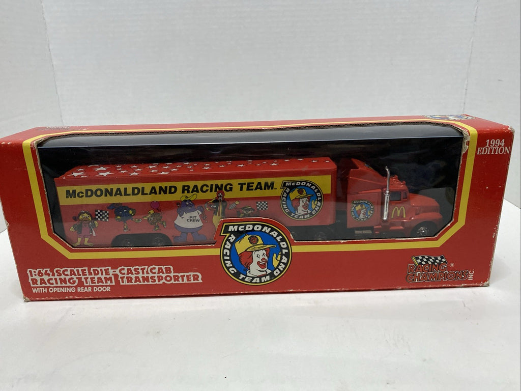 New 1994 McDonaldland Racing Team Truck McDonald's 1:64 Die-Cast Transporter