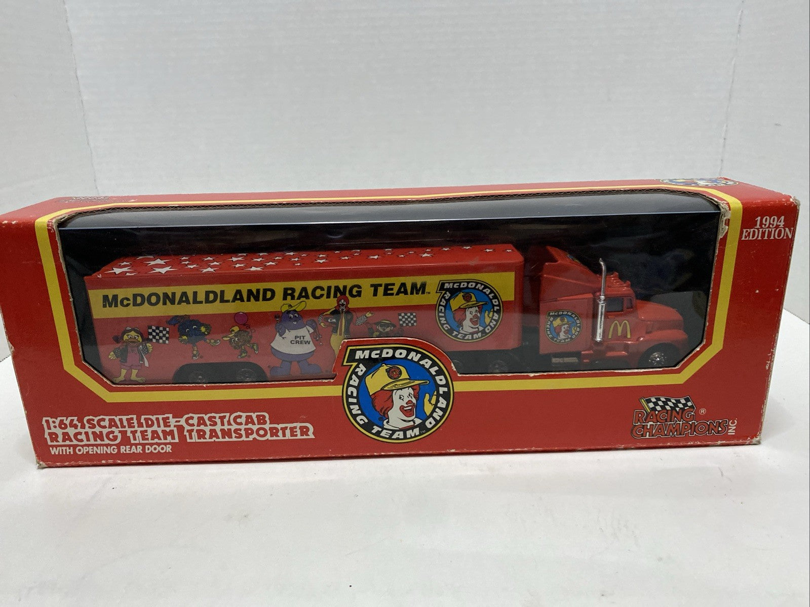 New 1994 McDonaldland Racing Team Truck McDonald's 1:64 Die-Cast Transporter