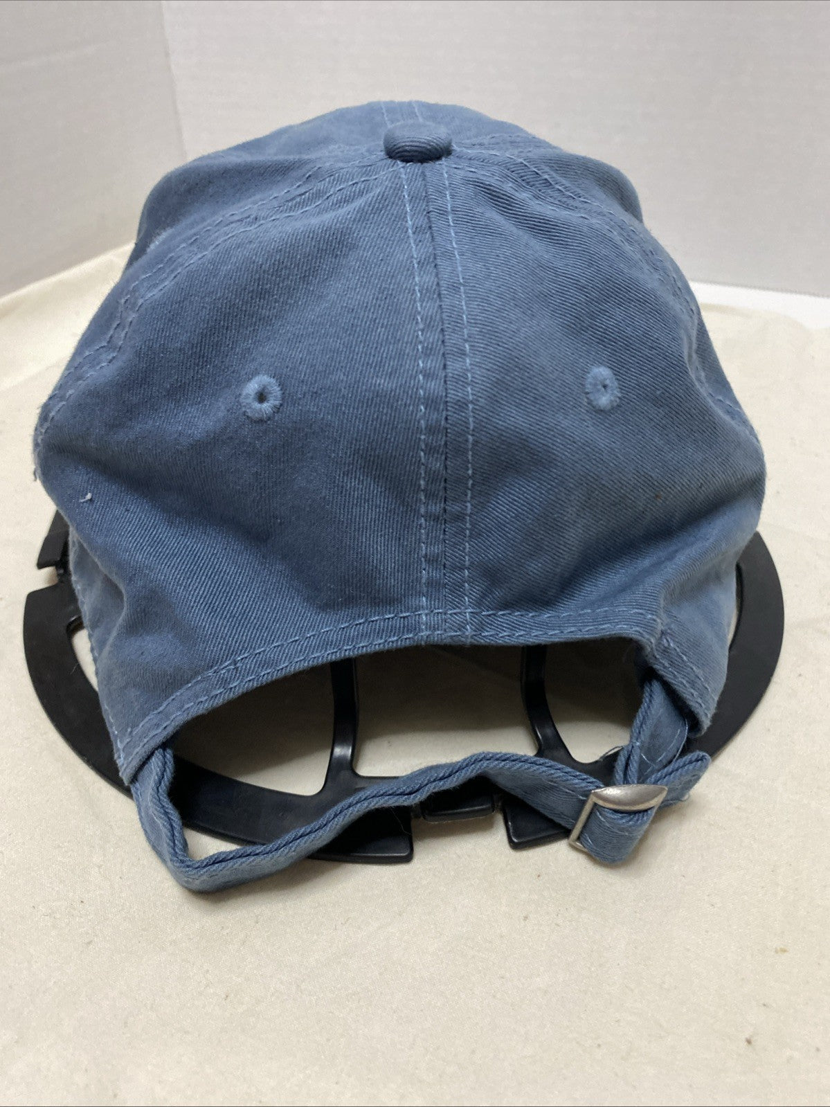 Back The Blue Denim Strapback Hat Ladies Fit