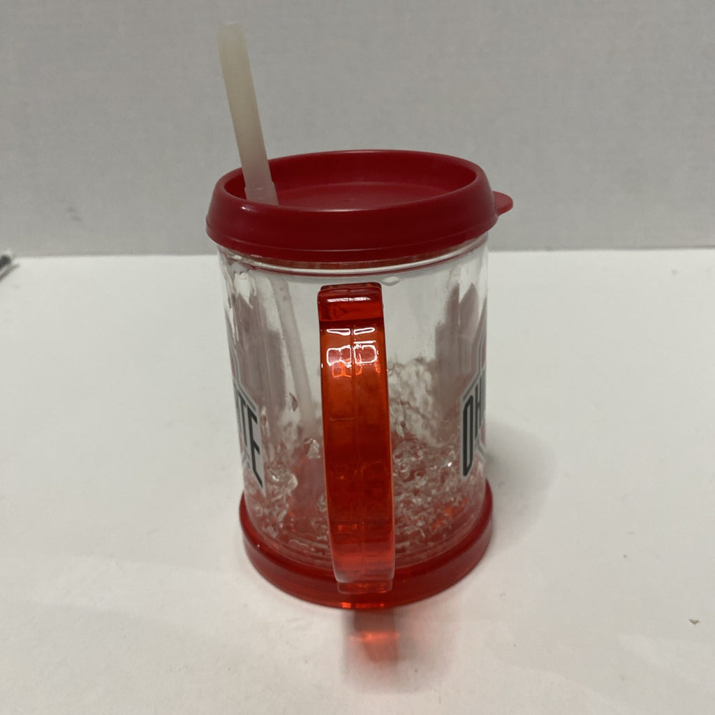 Duck House Sports Ohio State Buckeyes NCAA Frosted Plastic Mug Cup With Straw