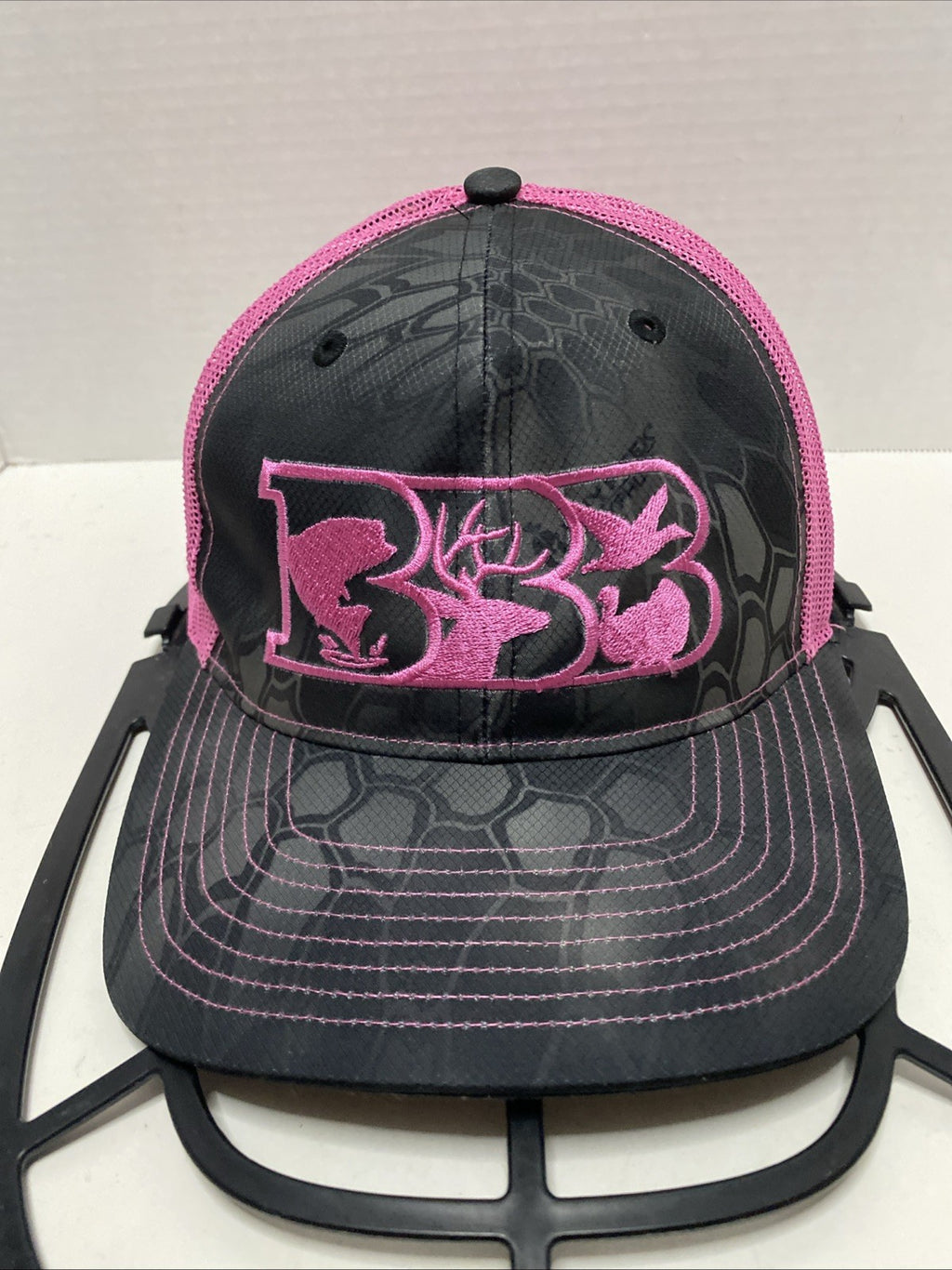 BBB Pink Embroidery Hat Cap Snapback Mesh Back Adjustable