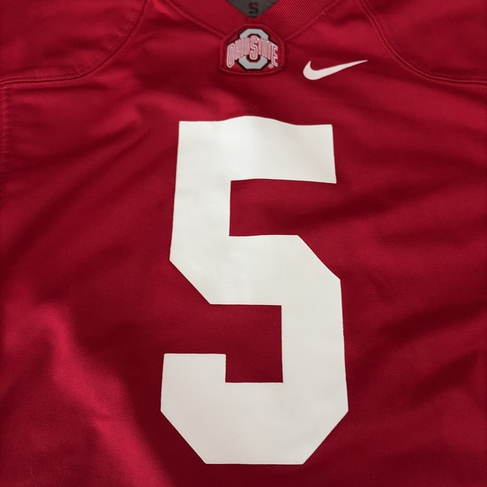 Nike Ohio State Buckeyes Jersey #5 Kids Youth sz. XL Red Nike OSU NCAA Licensed