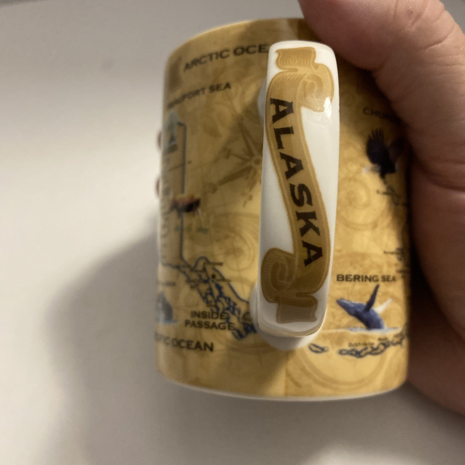Artic Circle Enterprises Alaska Coffee Cup / Mug Map with Wildlife