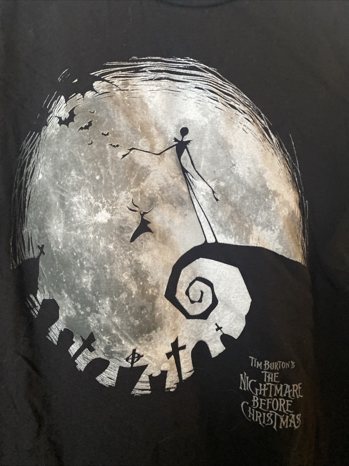 Disney Boys Black Nightmare Before Christmas Long Sleeve t-Shirt xL 14/16