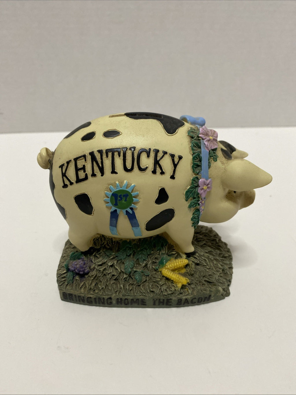 Vintage Kentucky Piggy Bank Fair 1st Place  Pig “Bringing Home The Bacon”