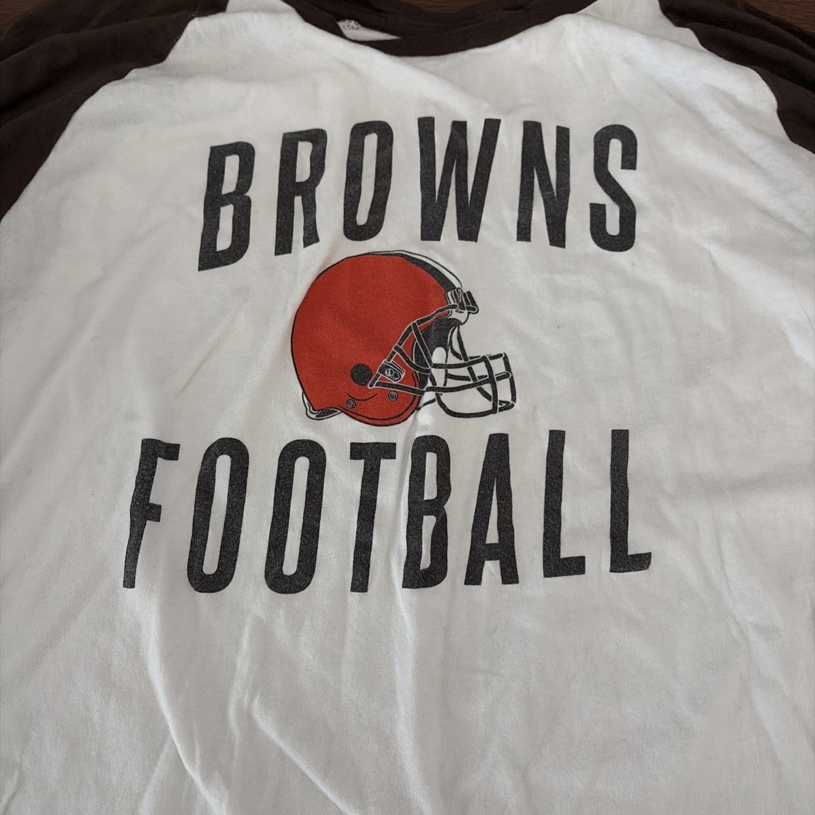 NFL Team Apparel 2XL Cleveland Browns Football Long Sleeve T-Shirt