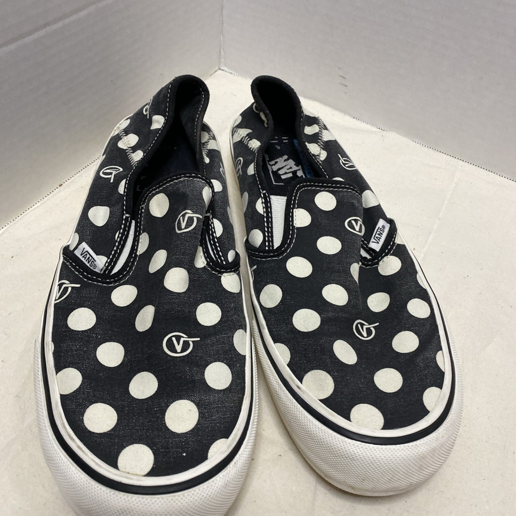 Vans Off The Wall Classic Slip On Black White Polka Dot Skate Shoes