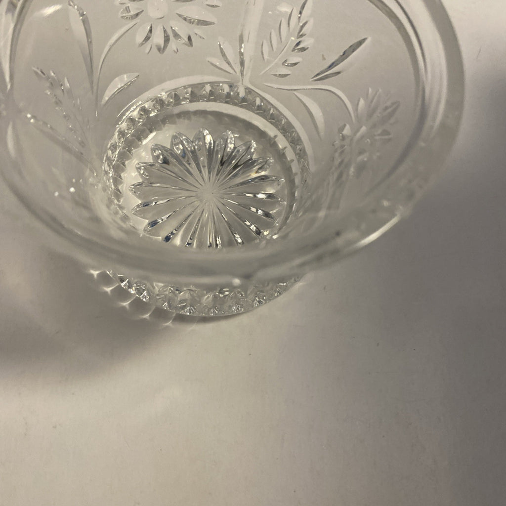 Margret By Lausitzer Clear/Frosted Lead Crystal Lidded Sugar Bowl-Flower/Star