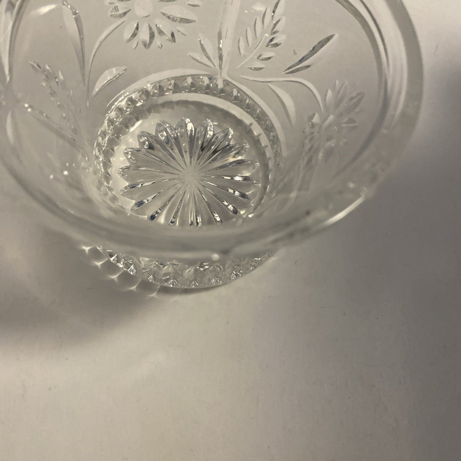 Margret By Lausitzer Clear/Frosted Lead Crystal Lidded Sugar Bowl-Flower/Star