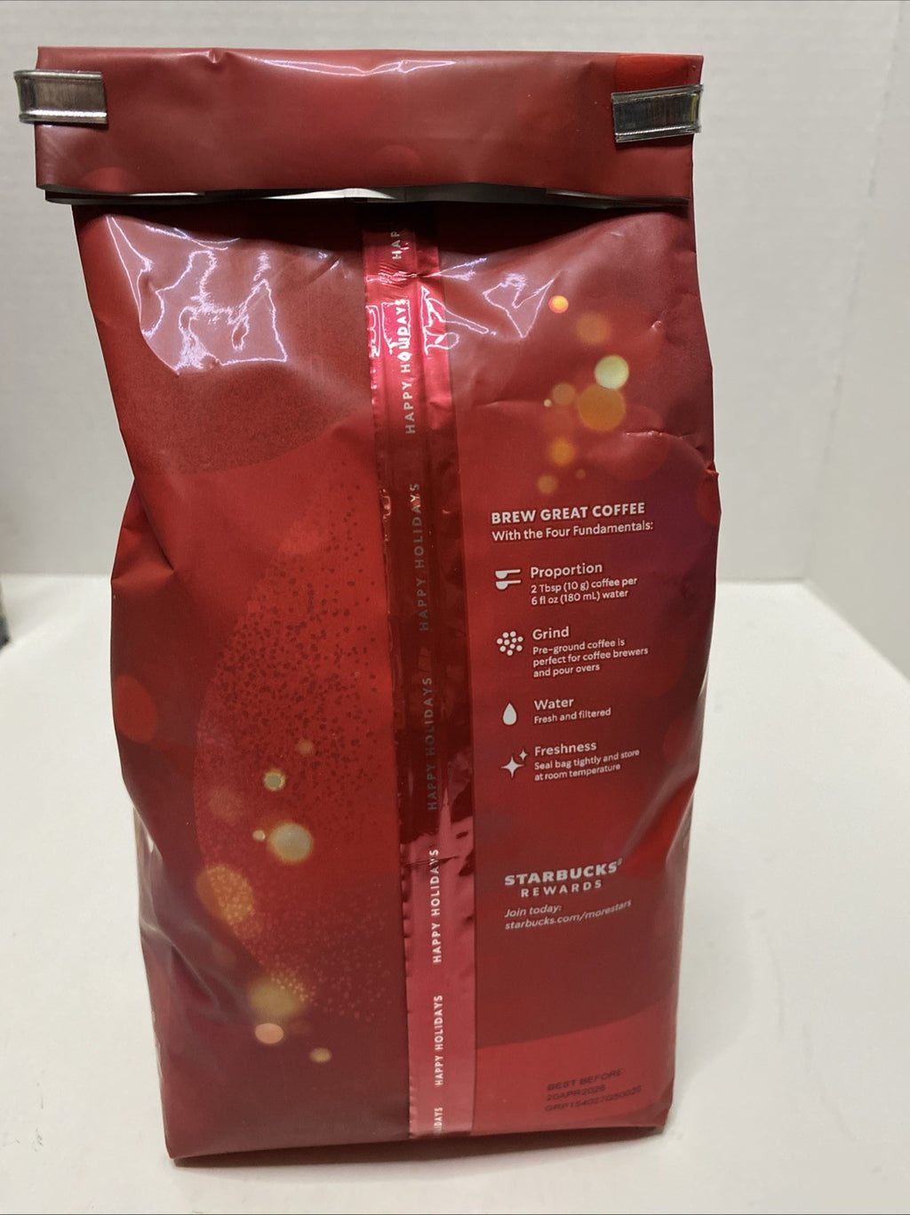 Starbucks HOLIDAY BLEND Medium Roast Ground Coffee 17 Oz. 1 Bag LIMITED Edition