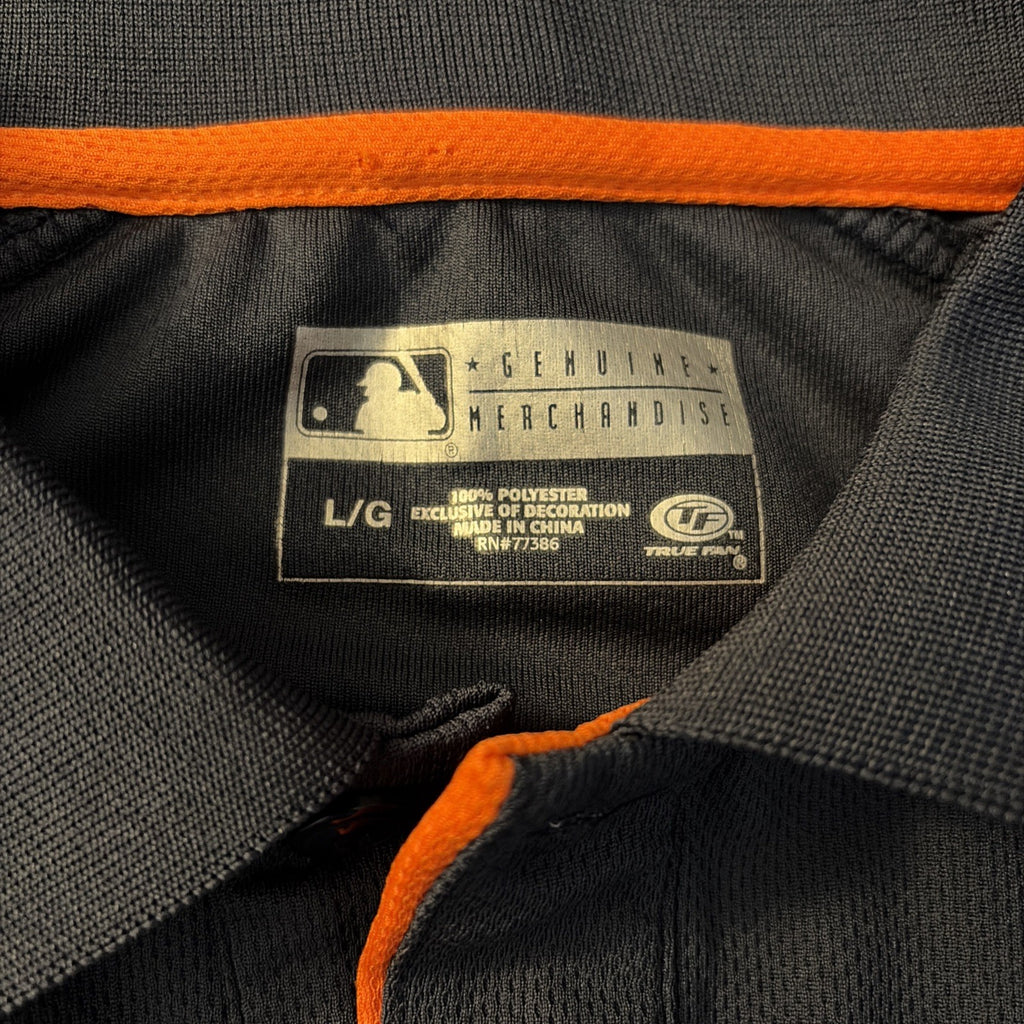 Genuine Merchandise Mlb Men’s Large Detroit Tiger Polo Short Sleeve Blue