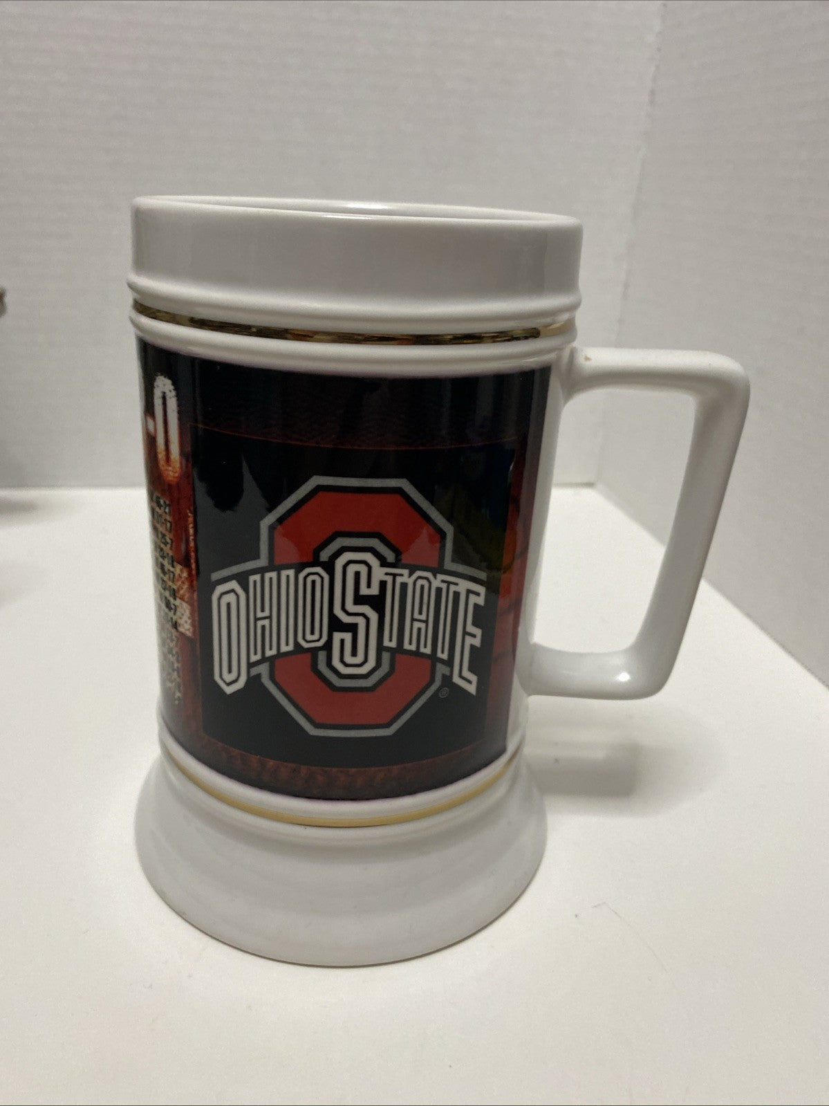 Ohio State Buckeyes 2002 Undefeated Champions Beer Stein Mug 6 1/4" Tall
