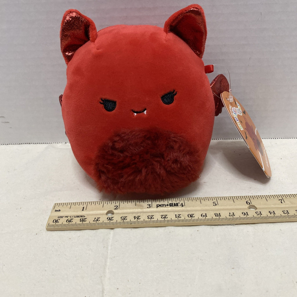 Squishmallows Halloween Valentine the Bat Fuzzy Belly 5 Inch Soft Plush New