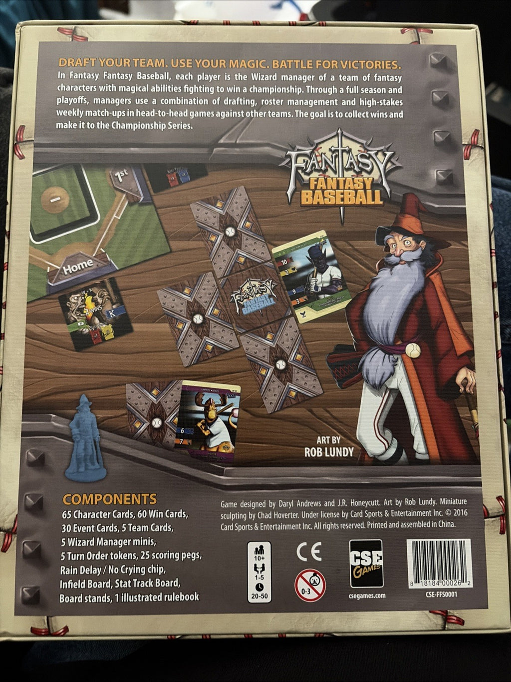 Fantasy Fantasy Baseball Board Game CSE Games Card Game Kickstarter 2016 NOB