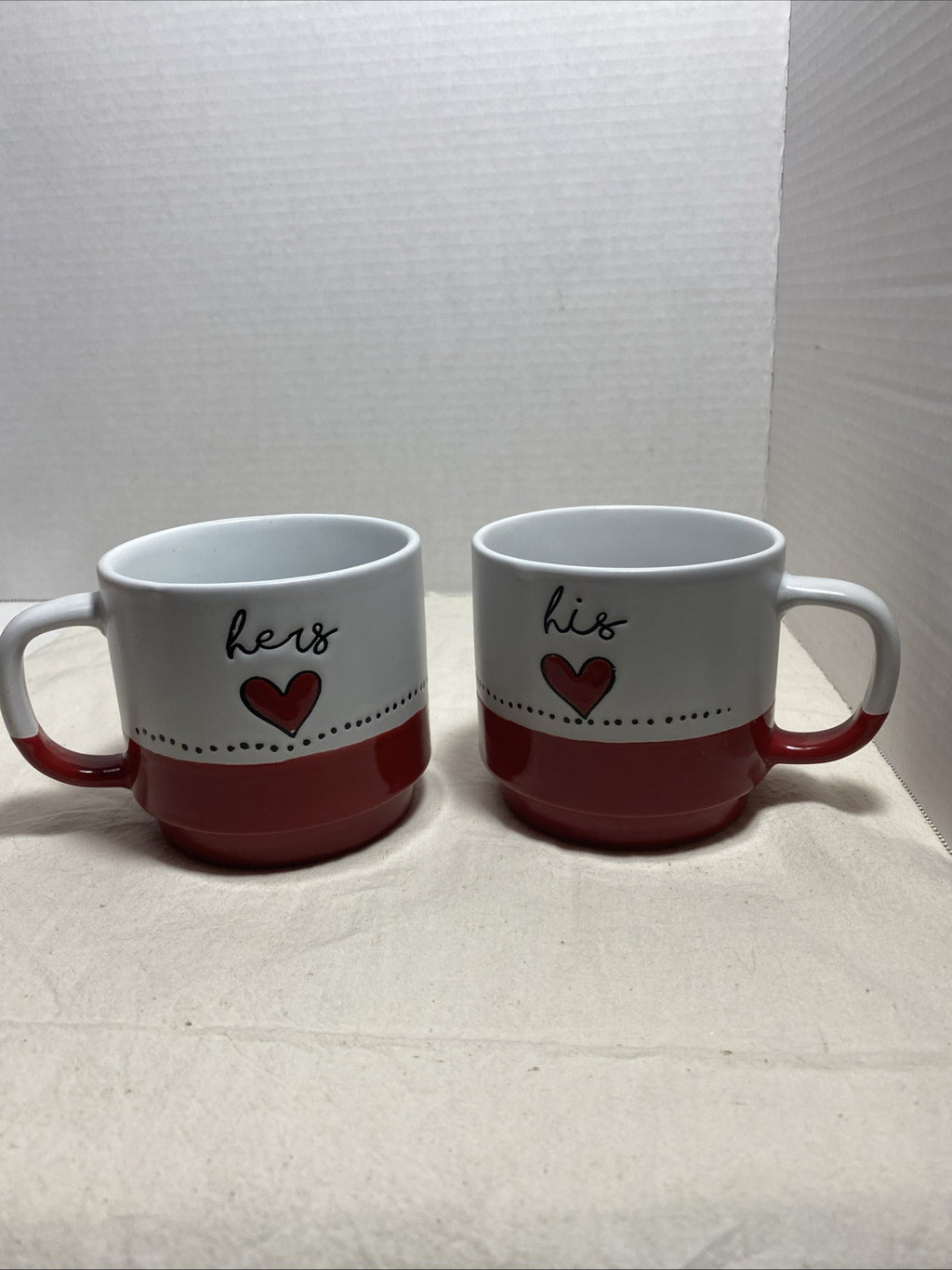 Belle Maison His And Hers Mugs Red Hearts Love Valentine