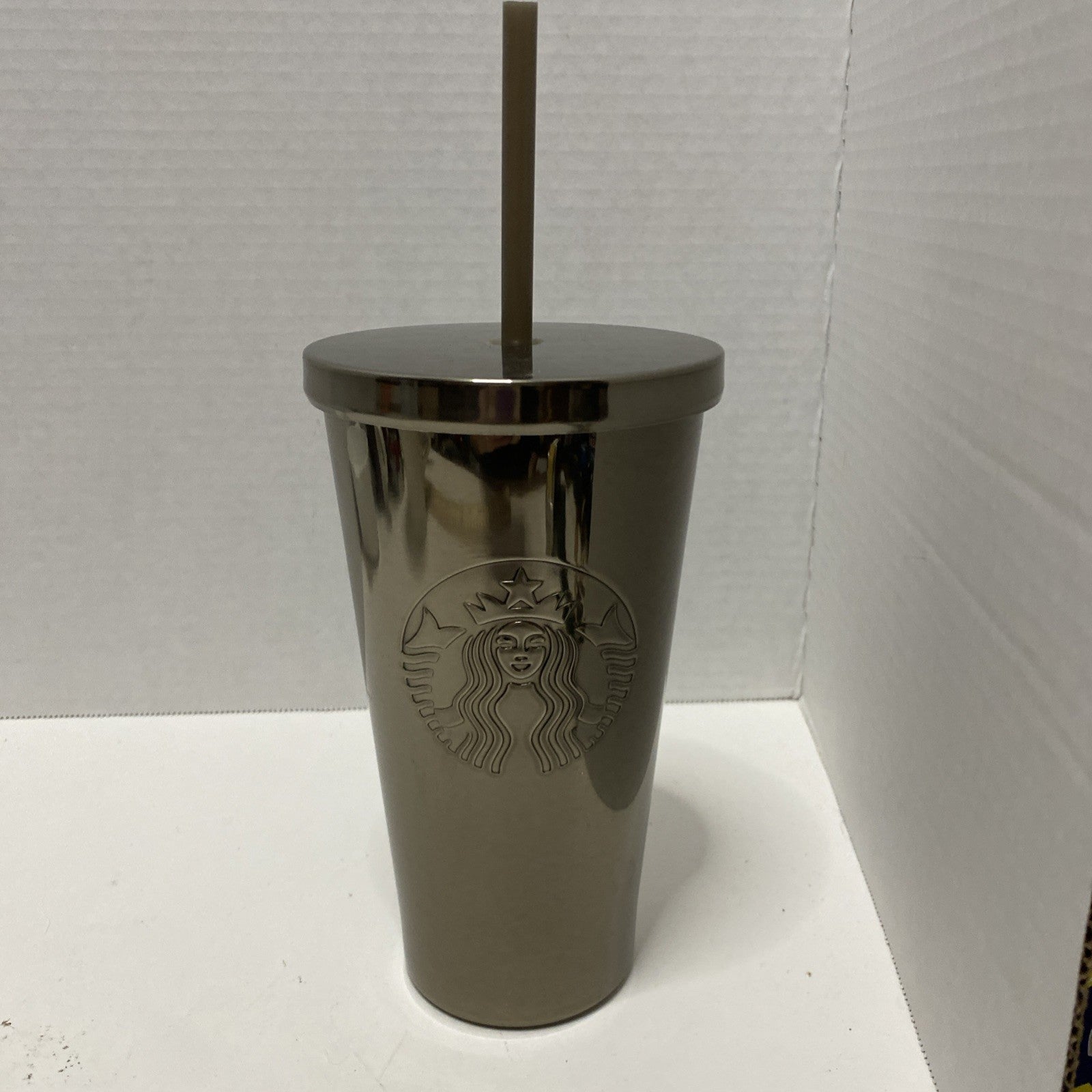Starbucks limited-edition gunmetal stainless steel Tumbler with Straw – 24oz