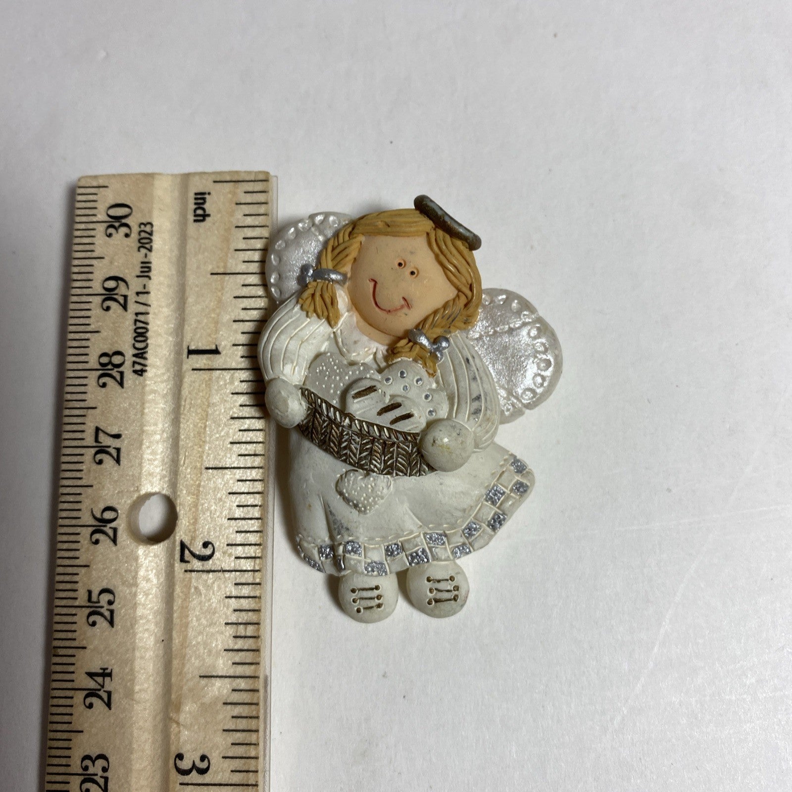 Vintage Brooch / Pin - Large Cartoon Like Angel