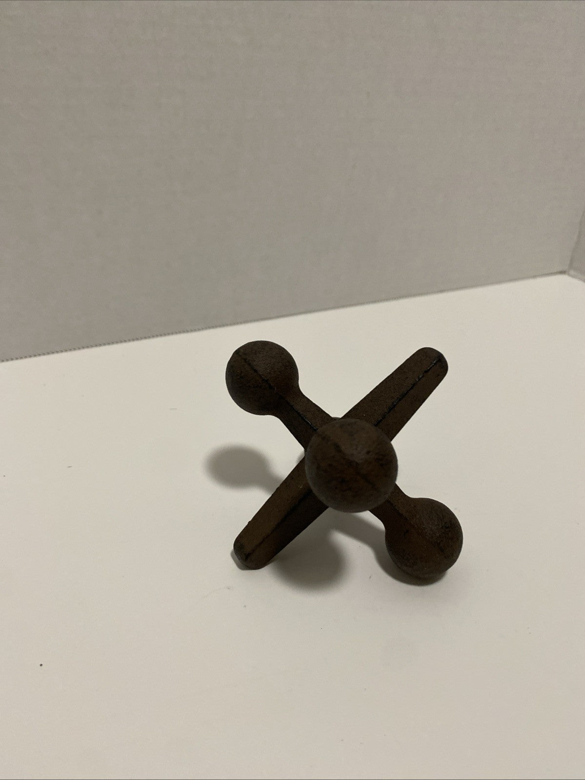 Vintage Cast Iron Jack Bookend Heavy Duty Doorstop Paperweight  4"