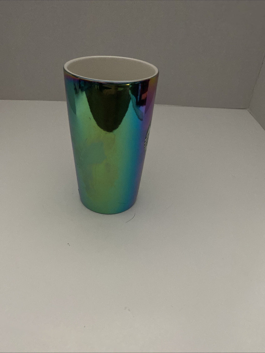 Starbucks 2022 Tall Holographic Iridescent Mug Green Mermaid Logo Coffee Cup