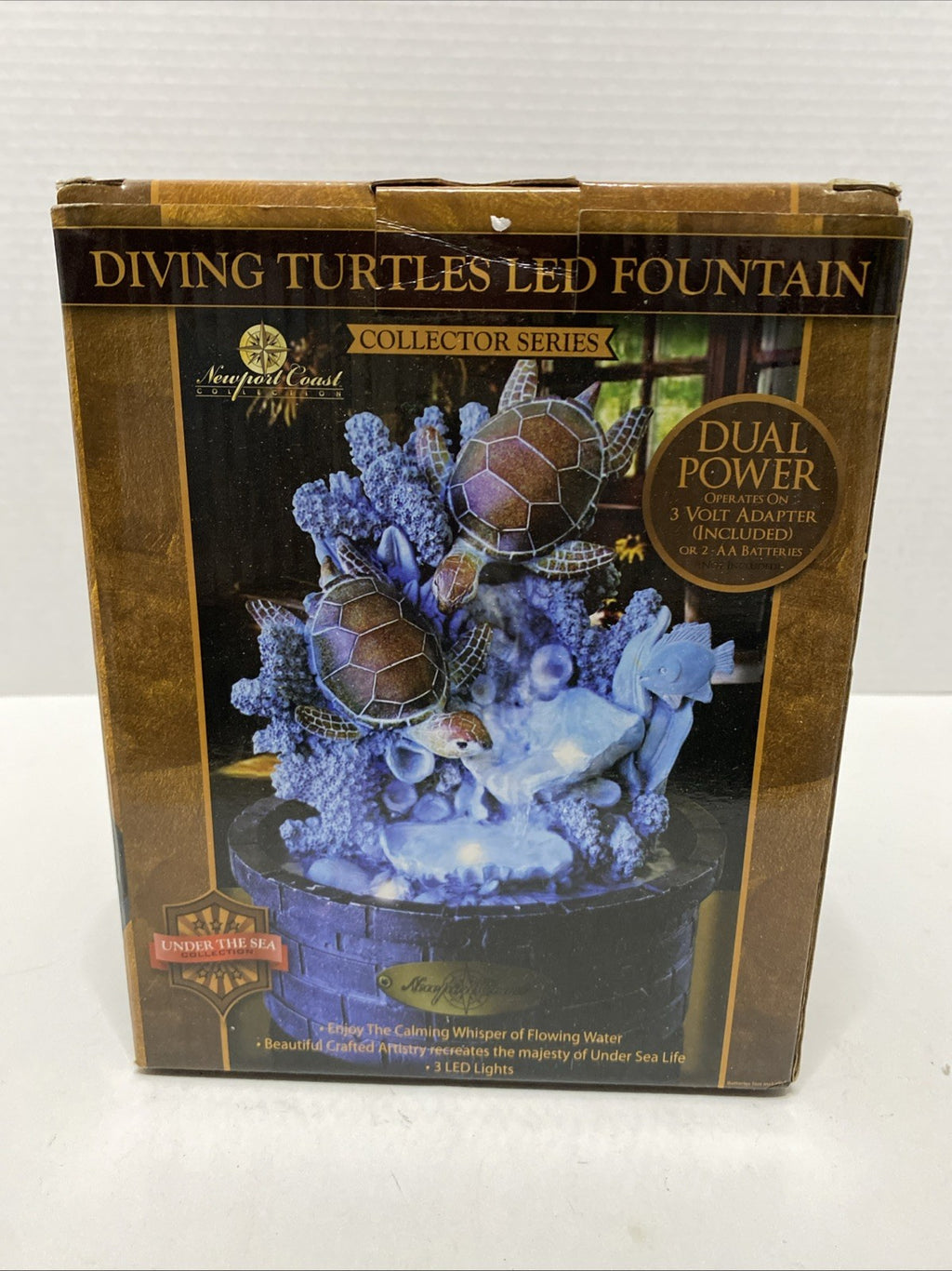 Collectors Series Diving Turtles LED Fountain Lighted Turtles Under the Sea