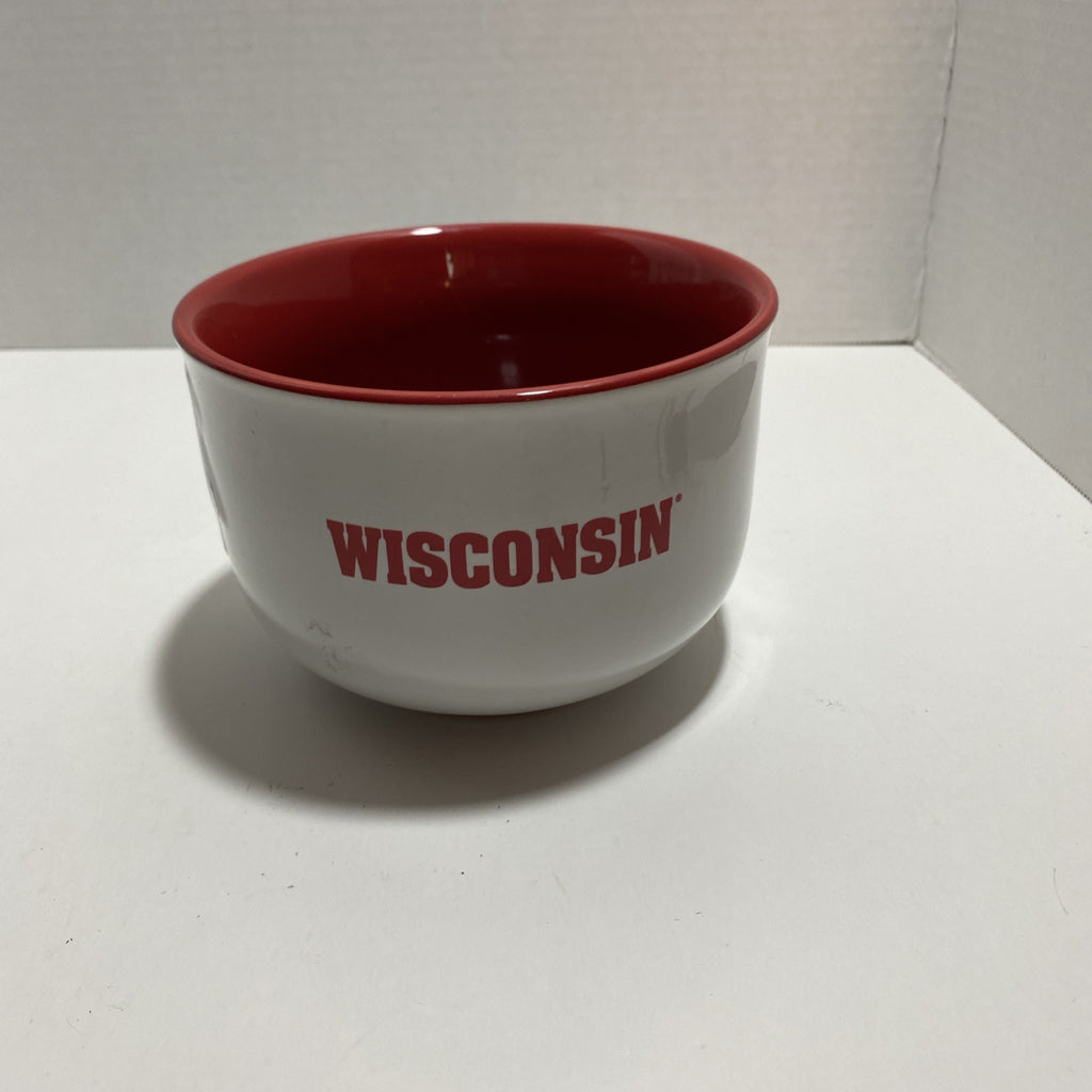 R.F.S.J. Inc. Badger Bowl with Handle NCAA Wisconsin Badgers collegiate