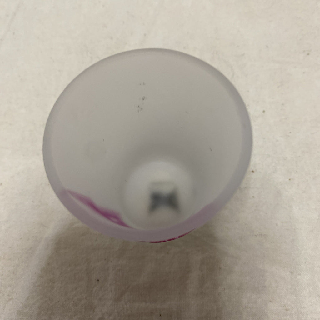 TAPOUT Pink Collectible Shot Glass Clear Frosted UFC Fight Liquor Barware