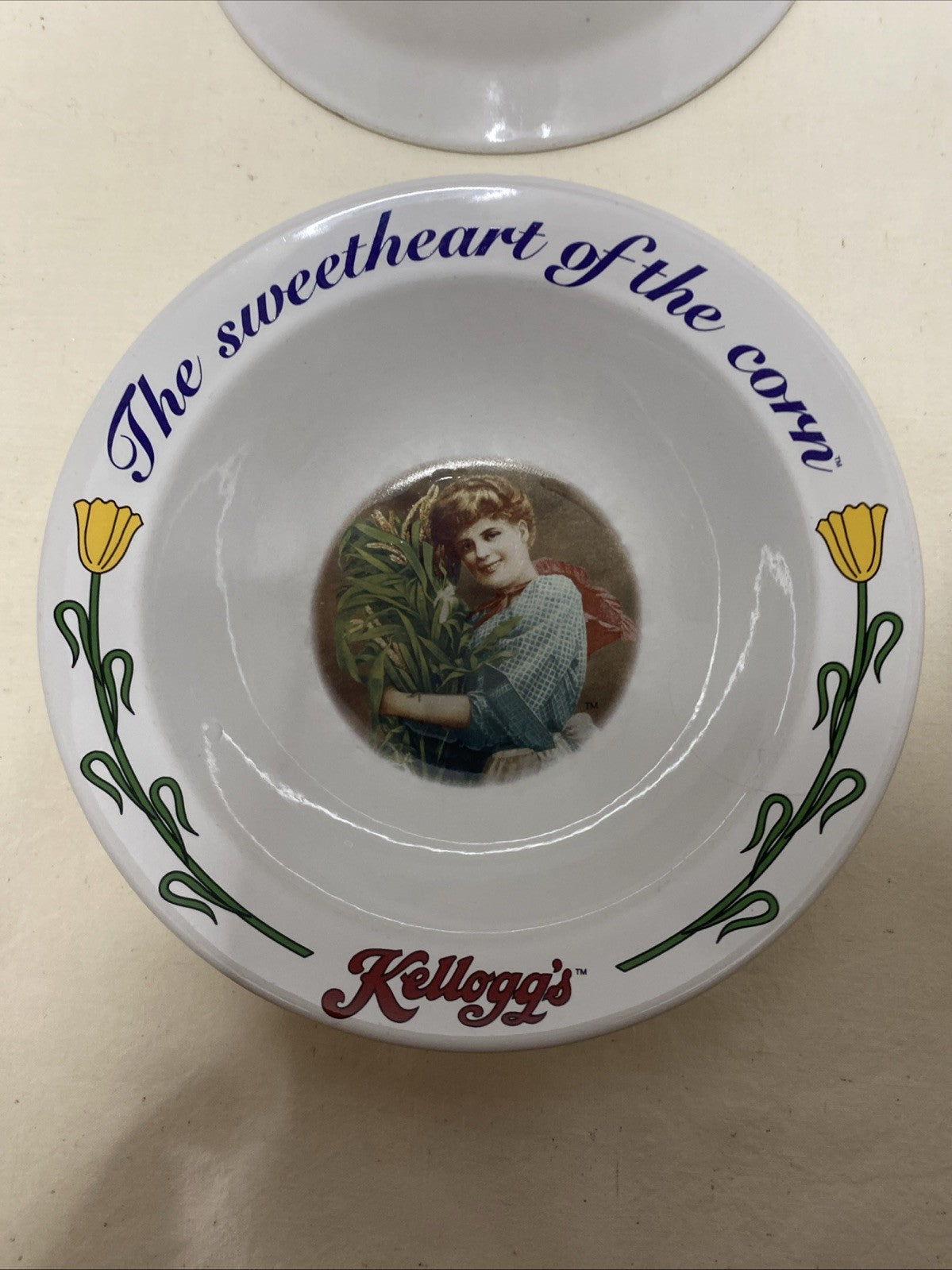 KELLOGG'S COLLECTIBLE CERAMIC CEREAL BOWLS - 90TH ANNIVERSARY 1996 - SET OF 4