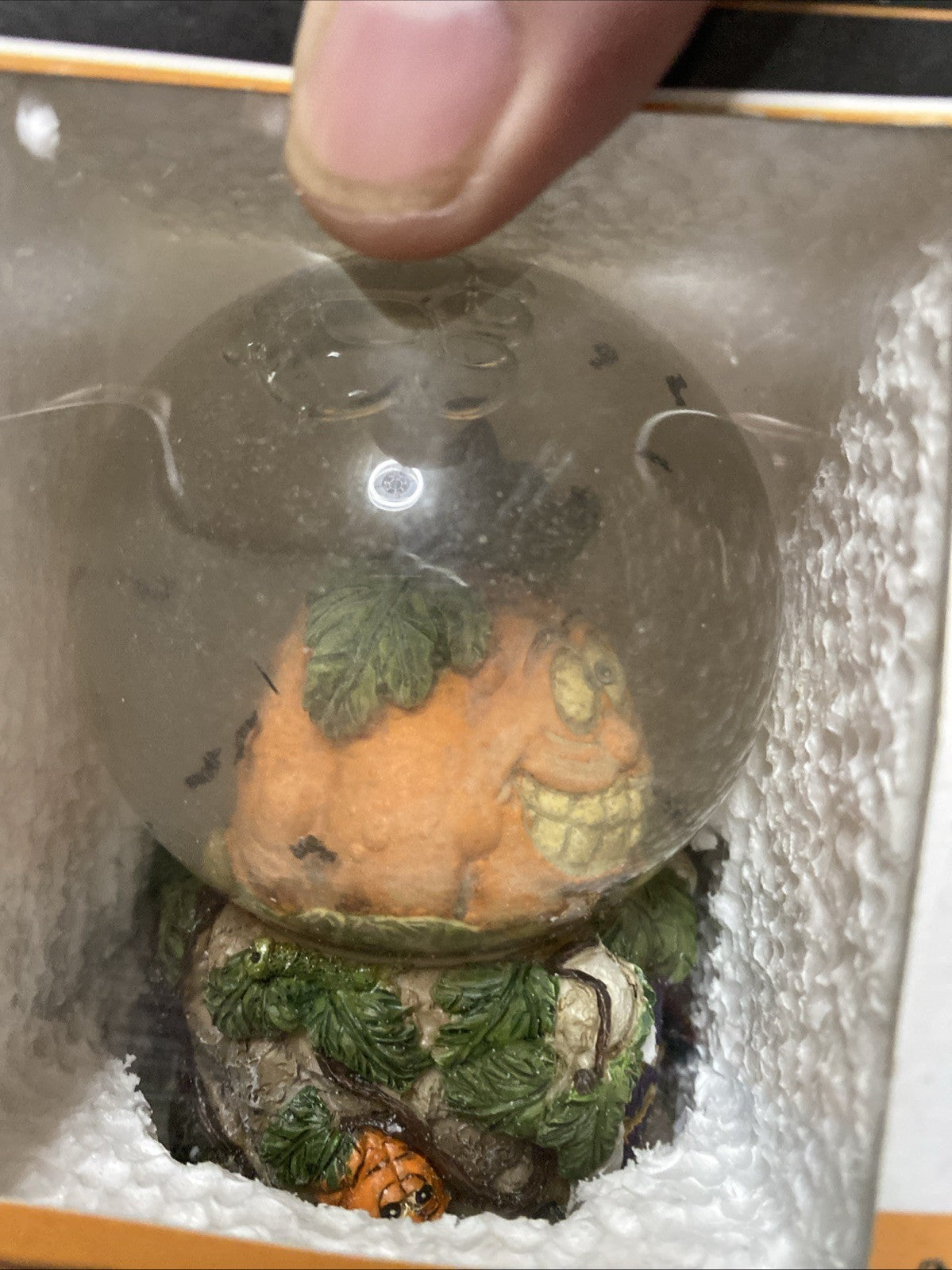 Halloween Snow Globe PUMPKIN BATS Home Holiday Decor