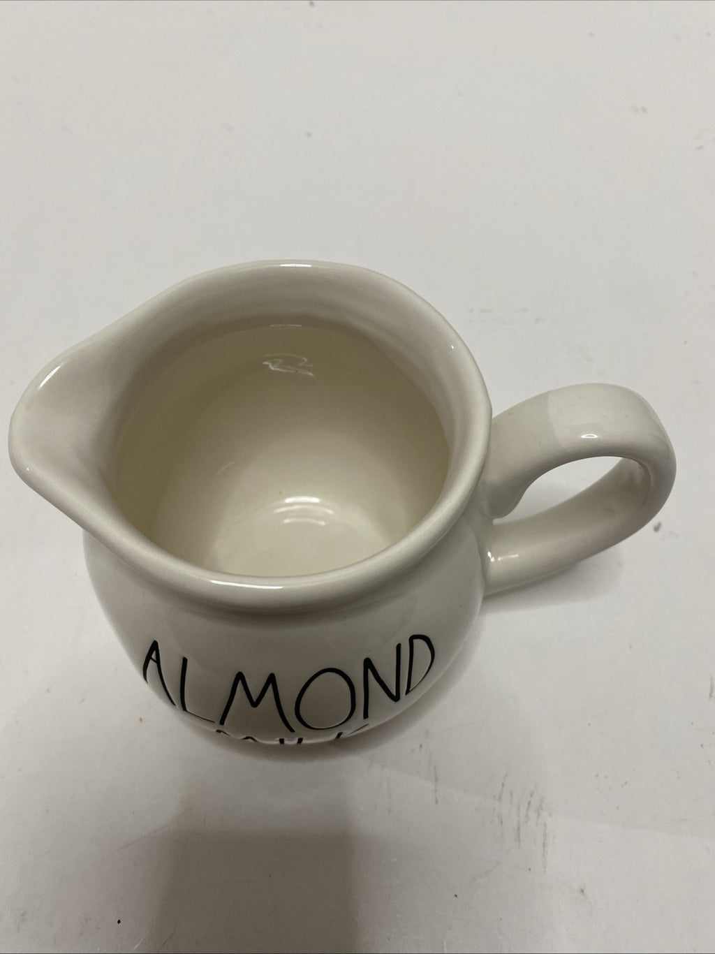 RAE DUNN ALMOND MILK Pitcher Creamer Large 2 Cup 16 Oz Artisan Magenta 213