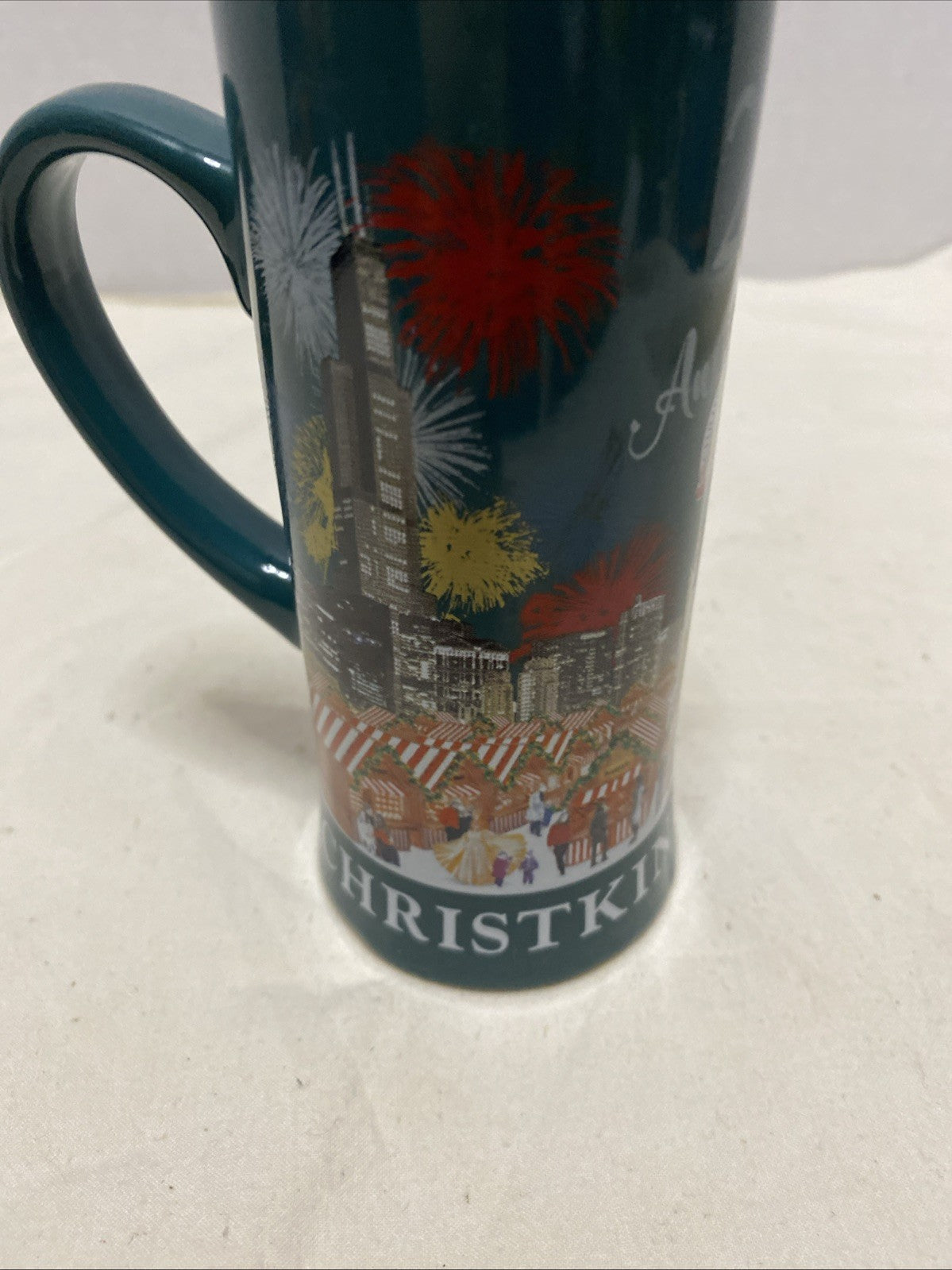 2021 CHICAGO CHRISTKINDLMARKET 25th ANNIVERSARY TALL FLUTE MUG CHRISTMAS MARKET