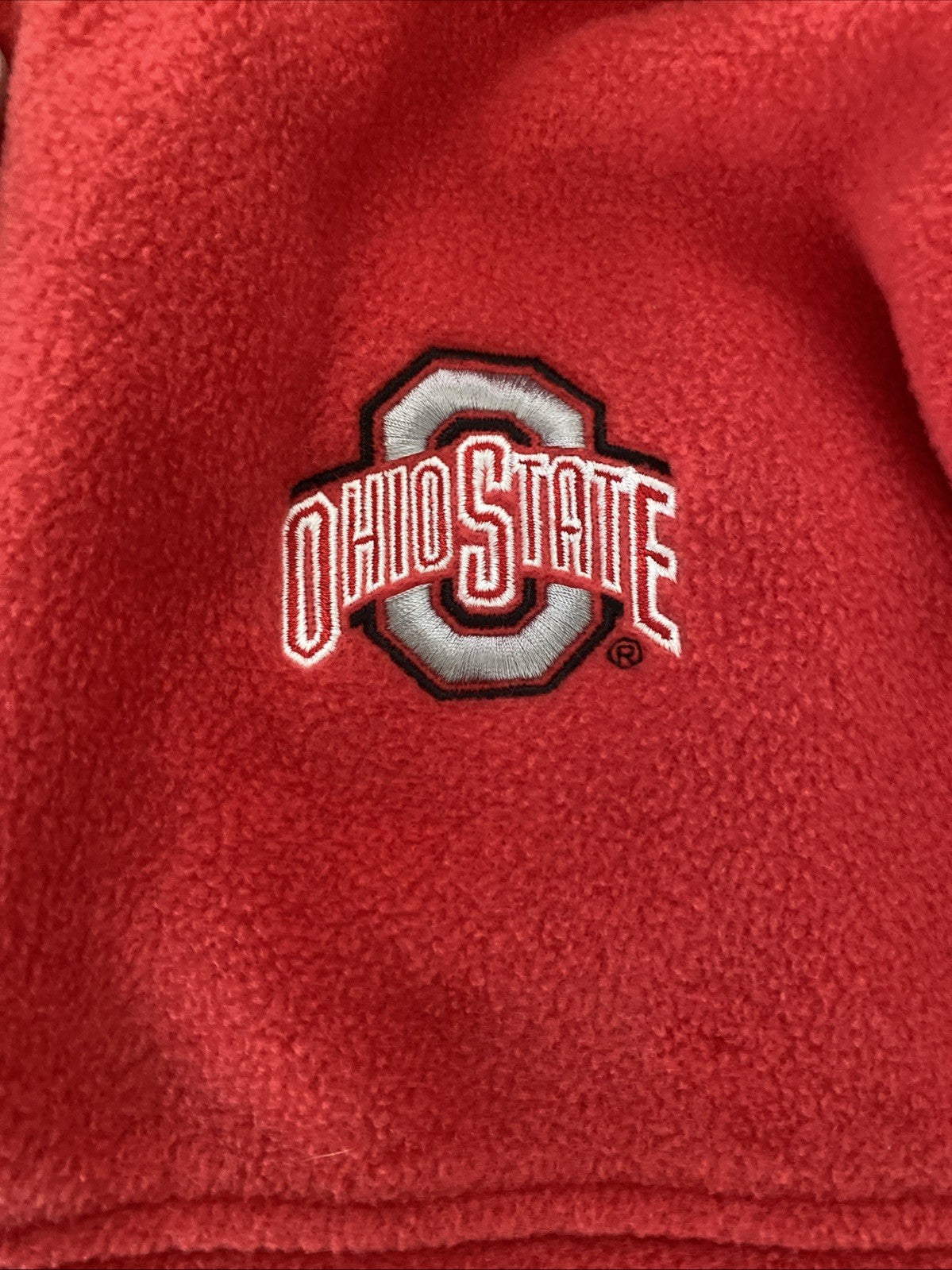 Columbia adult large Ohio State University buckeyes long sleeve zip up fleece