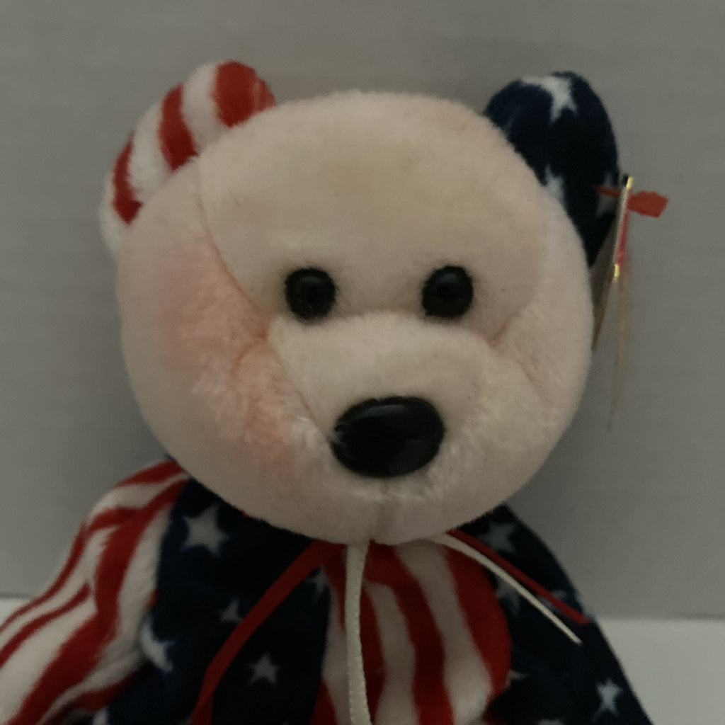 TY Beanie Baby - SPANGLE the Bear (Pink Head Version) (8.5 inch)