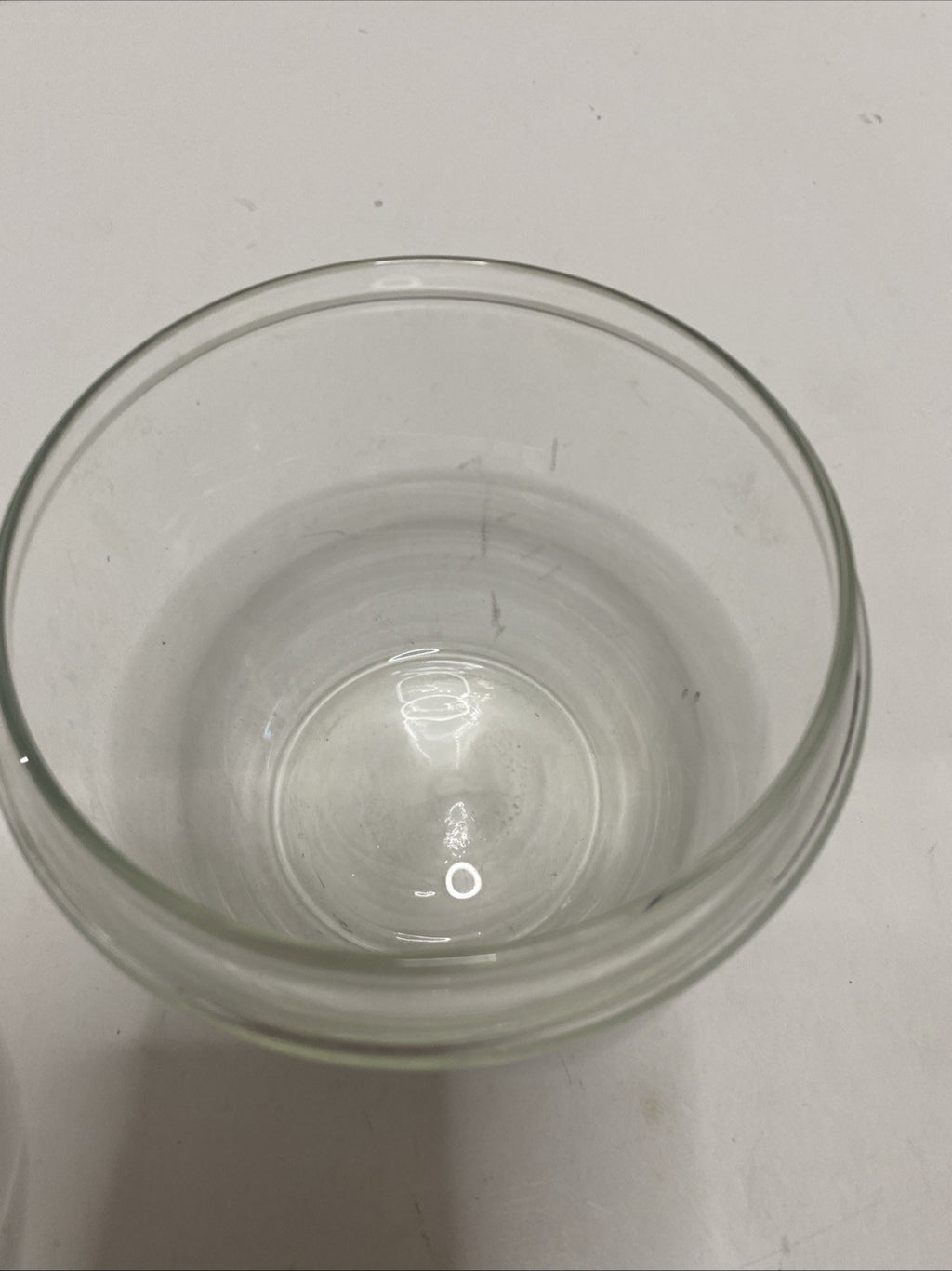 Clear Glass Apple Shaped Lidded Cookie Jar