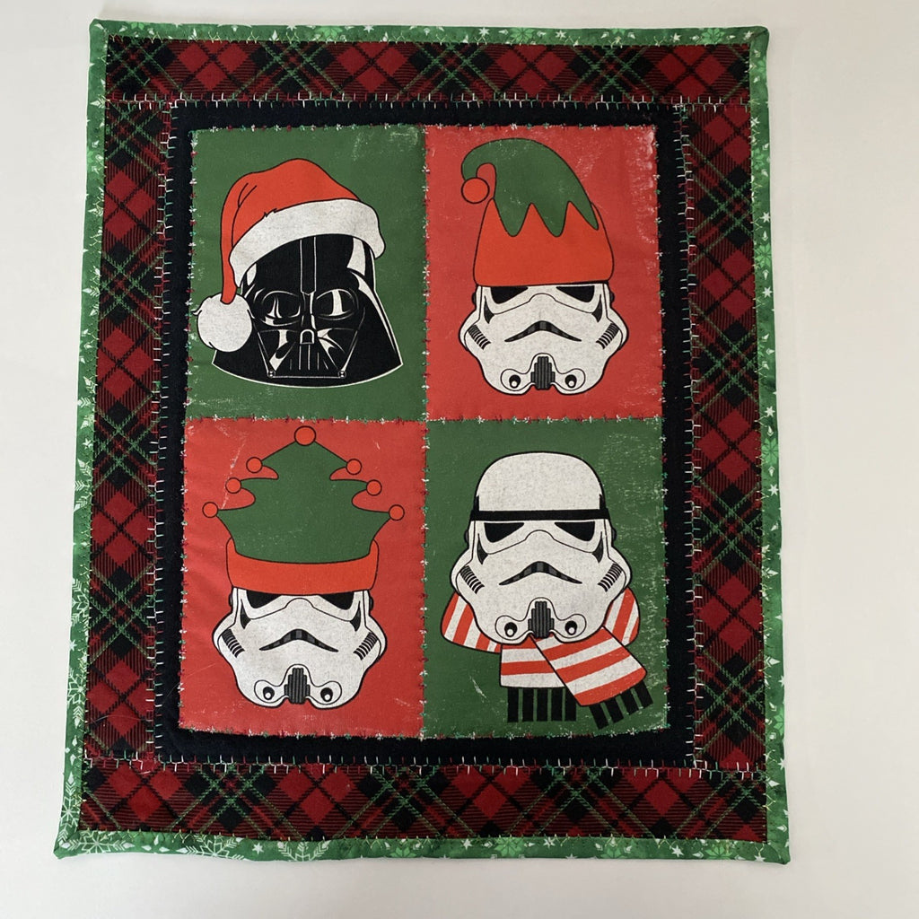 Disney Star Wars Christmas Graphic T-Shirt Quilted Wall Hanging 12x15