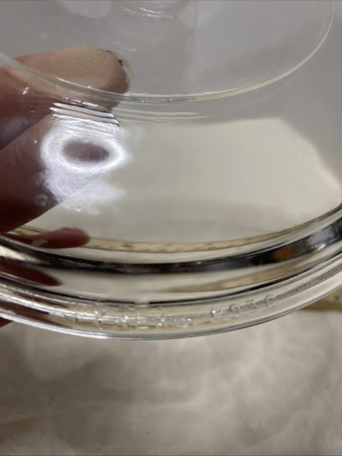 Pyrex Clear Round Glass Replacement Lid Knob Handle