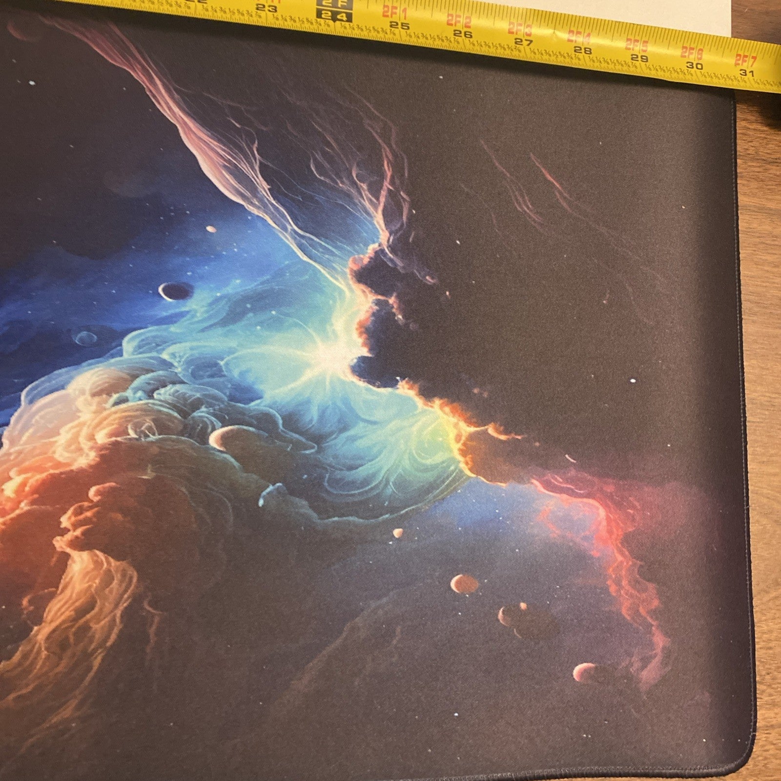 Large Extended Galaxy Gaming Mouse Pad. 30 X 12 See Pic For Measurements