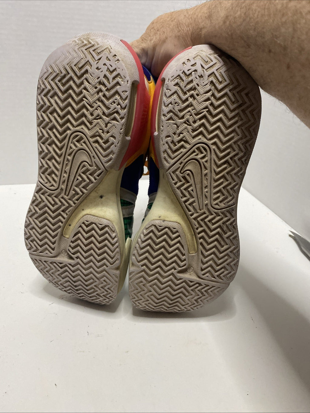 Nike Basketball Shoes Colorful Design Athletic Sneakers Kids 4.5 Y