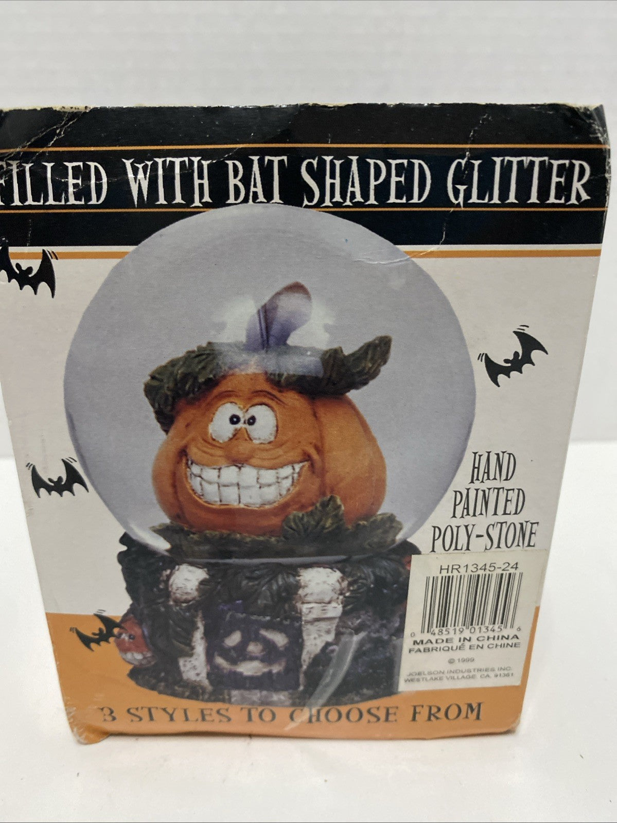 Halloween Snow Globe PUMPKIN BATS Home Holiday Decor