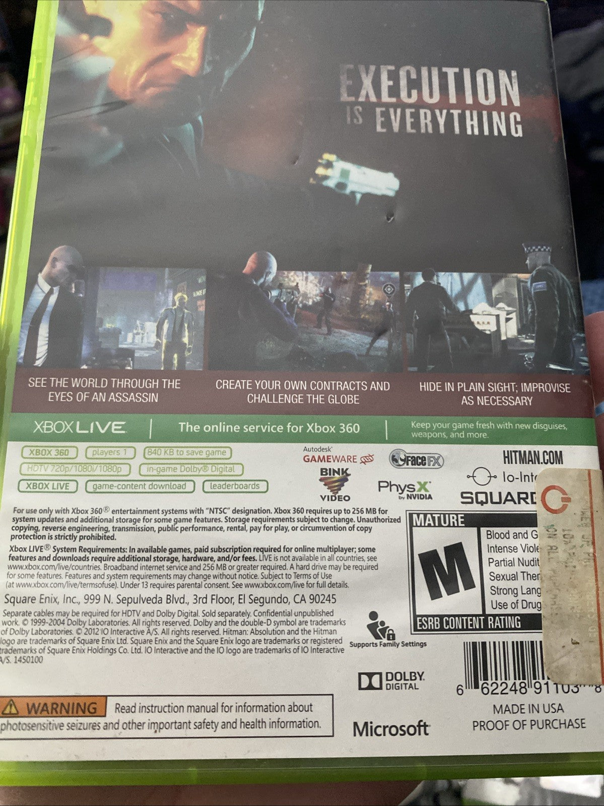 Hitman: Absolution (Microsoft Xbox 360, 2012)