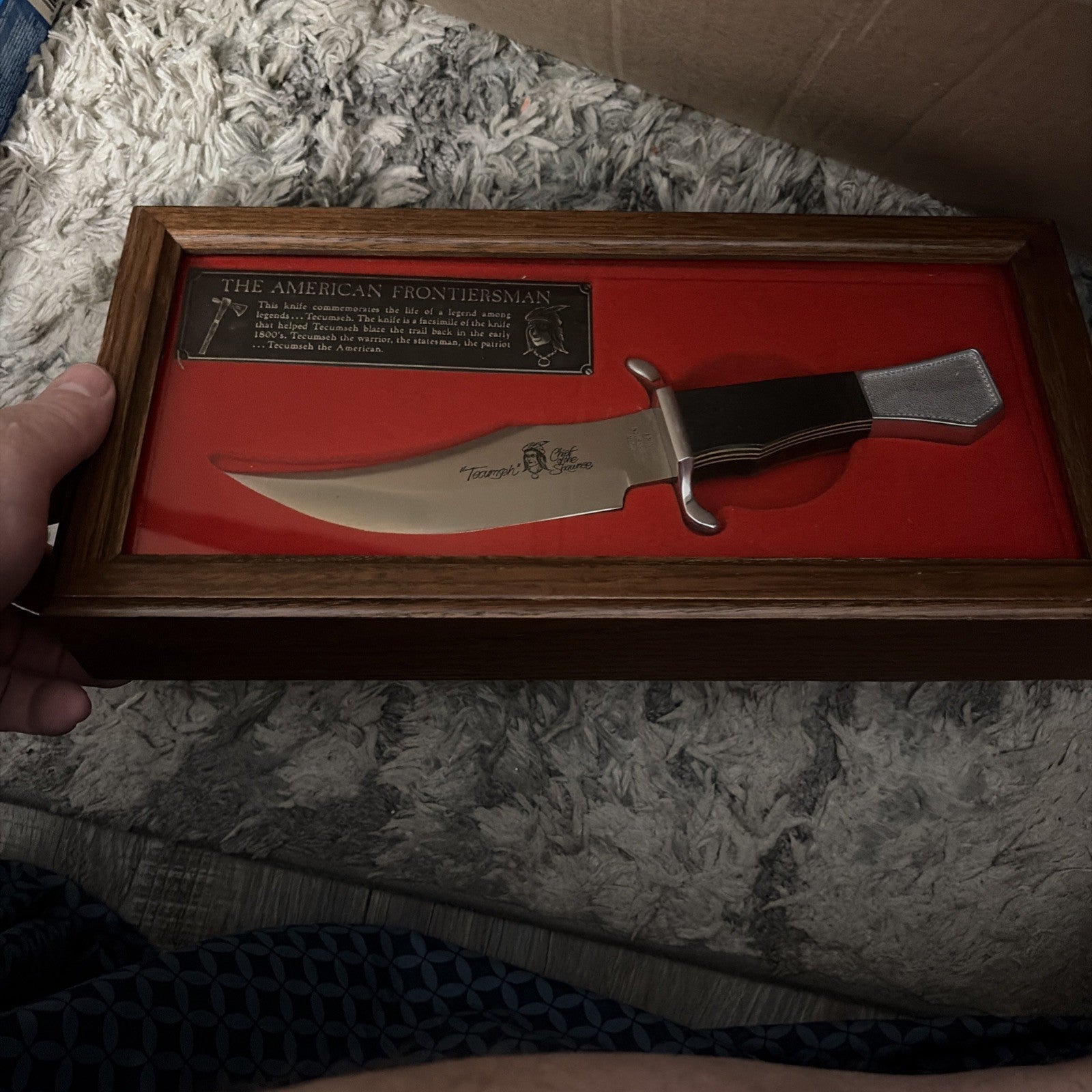 US 1973-75 ALCAS Limited Edition AMERICAN FRONTIERSMAN Fighting Knife & Box