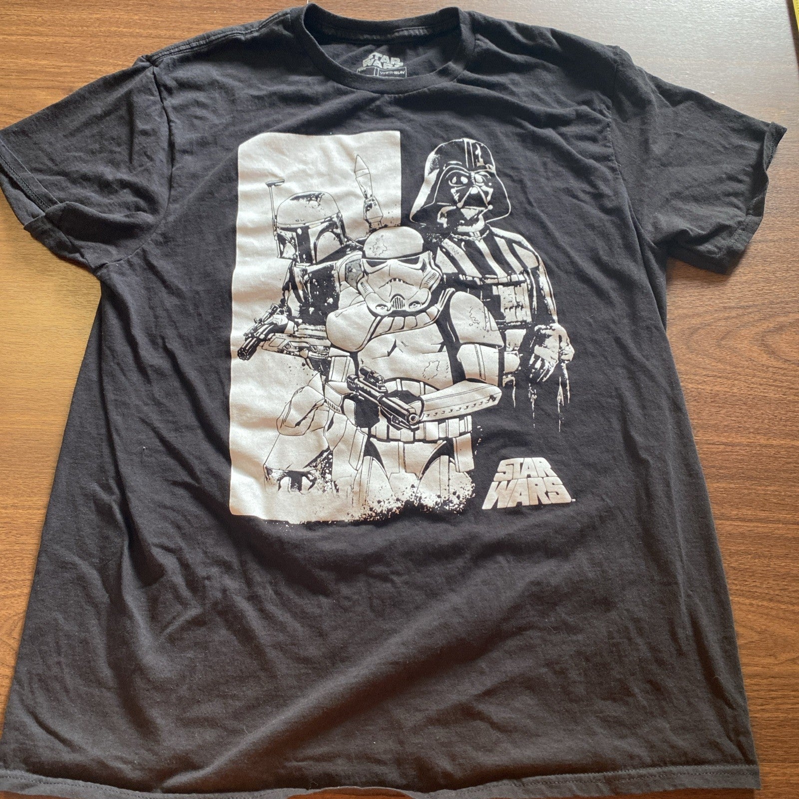 STAR WARS T-Shirt Darth Vader Boba Fett Storm Trooper Large