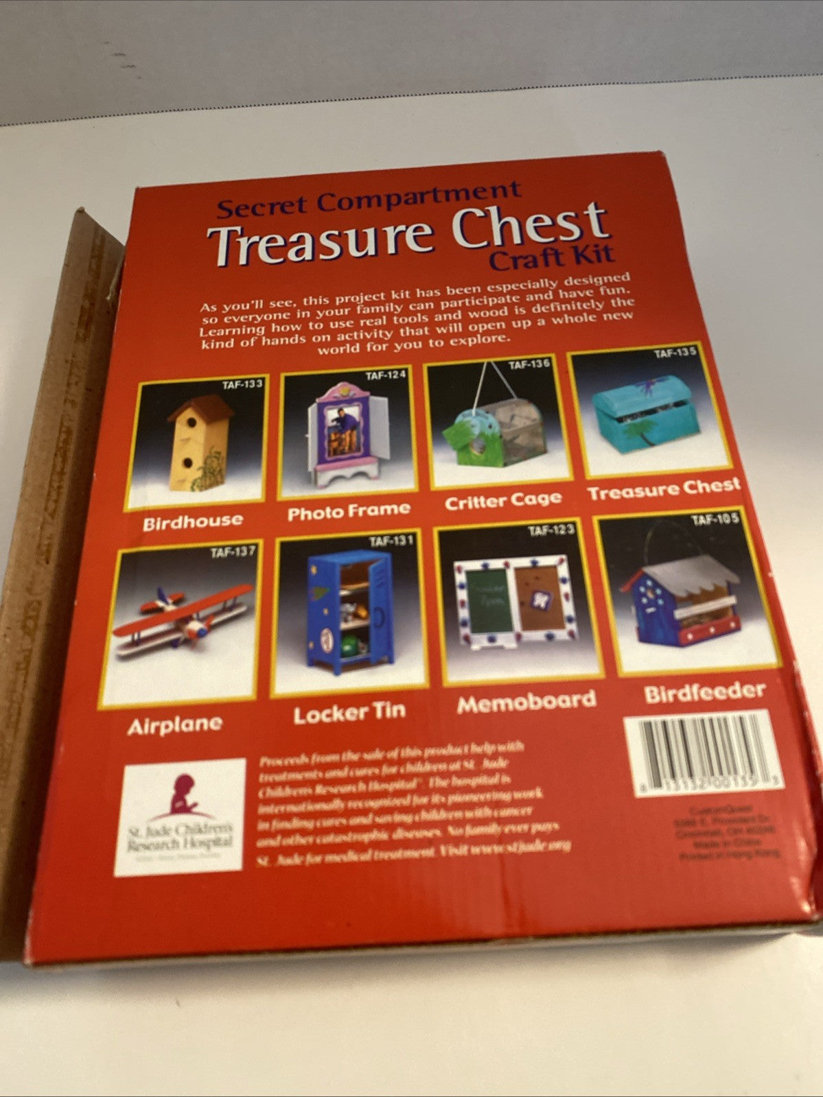 Vintage CustomQuest Secret Compartment Treasure Chest Craft Kit St. Jude NEW