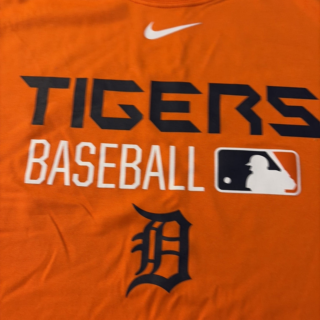 MLB Detroit Tigers T Shirt Adult XL Orange Nike Dri-Fit MLB Baseball Majors